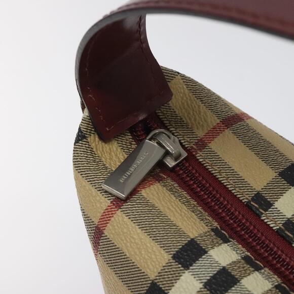 Burberry Nova Check Hand Bag Pvc Beige Silver - Picture 10 of 16